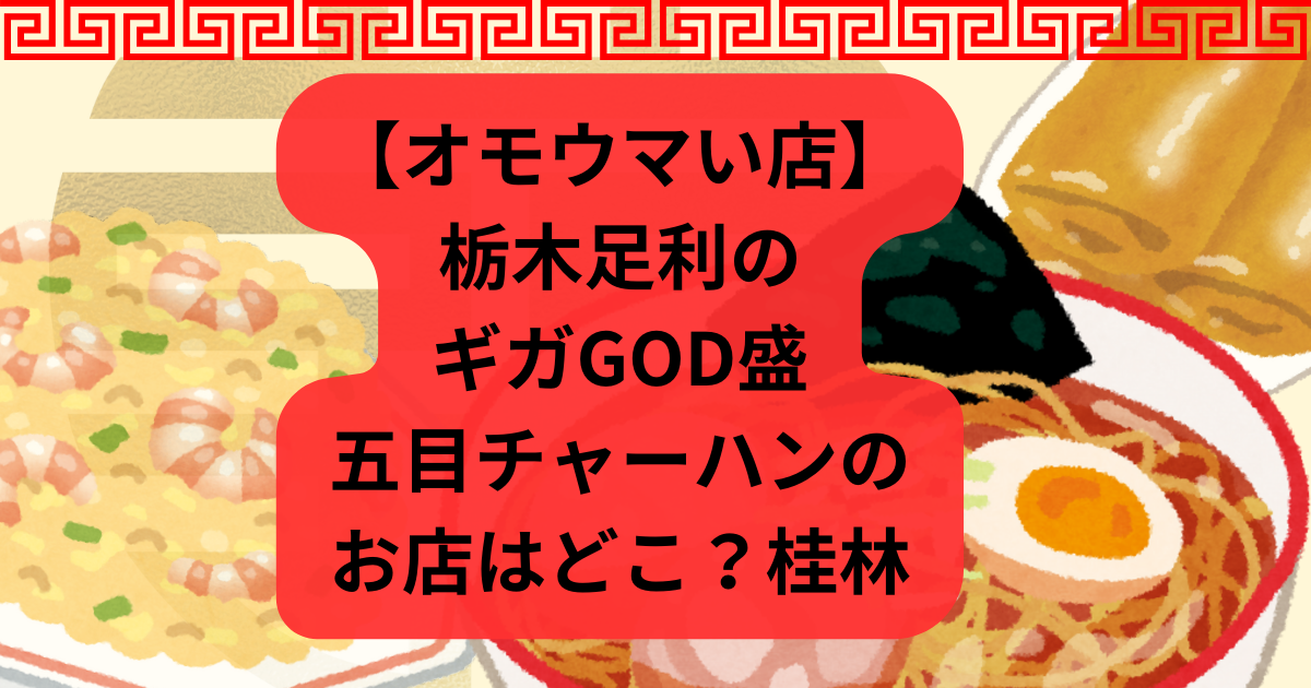 【オモウマい店】栃木足利のギガGOD盛五目チャーハンのお店はどこ？桂林